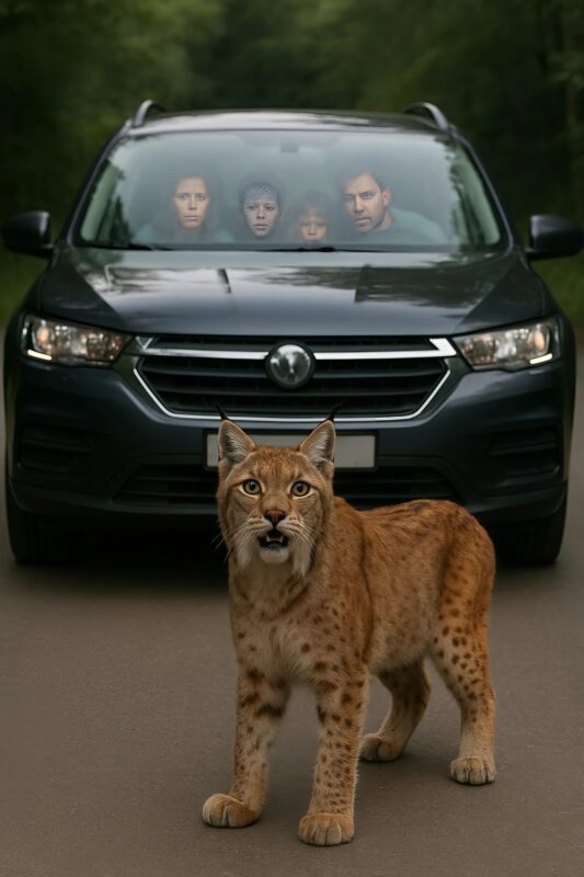 Lors d’un voyage en famille quelque chose d’inattendu nous est arrivé : un lynx nous a barré la route