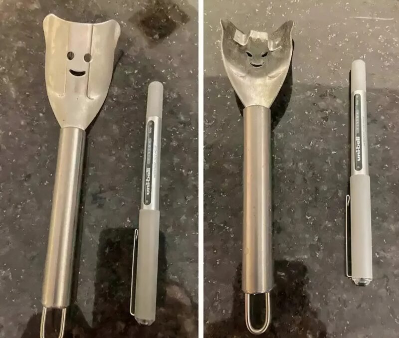 Récemment je suis tombé sur un objet métallique étrange dans la cuisine de mes parents