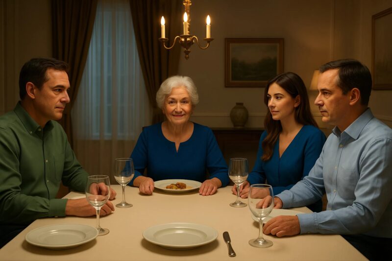 J’ai invité toute ma famille à dîner, mais au lieu de leur servir de délicieux plats, je n’ai mis devant eux que des assiettes vides