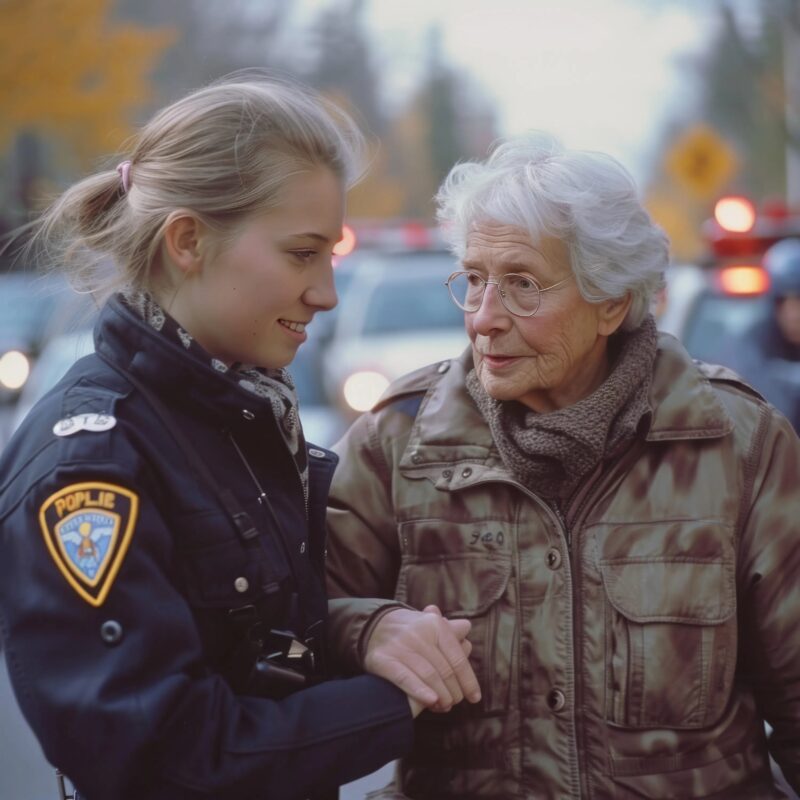 Nous voulions seulement aider une grand-mère sans défense à ramasser ses courses éparpillées, mais l’instant d’après, des policiers nous ont entourés et nous ont plaqué les mains dans le dos