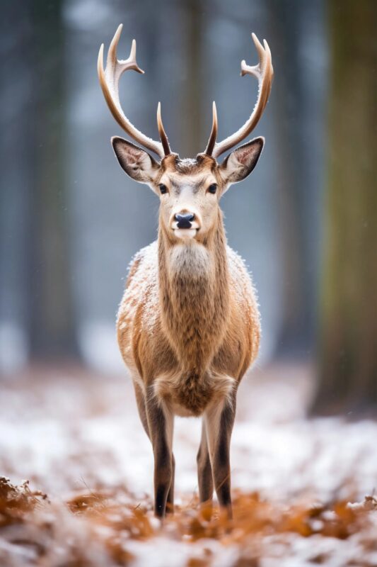 Les cerfs attaquaient furieusement la voiture de police, la frappant de leurs sabots et détruisant tout autour