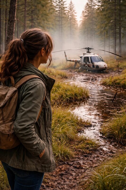 En ramassant du bois mort dans la forêt, une femme tomba par hasard sur un hélicoptère։ Et en jetant un coup d’œil dans le cockpit, elle faillit s’effondrer sur le sol