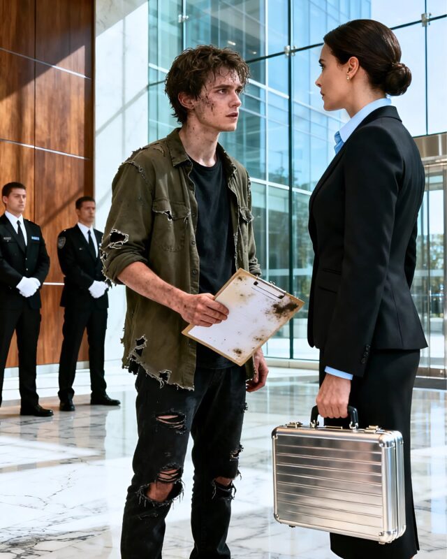 Un jeune homme en vêtements usés entra dans le bureau en demandant du travail, et personne ne s’attendait à ce que la décision de la fille du directeur bouleverse tout le centre d’affaires et fasse taire même les employés les plus arrogants