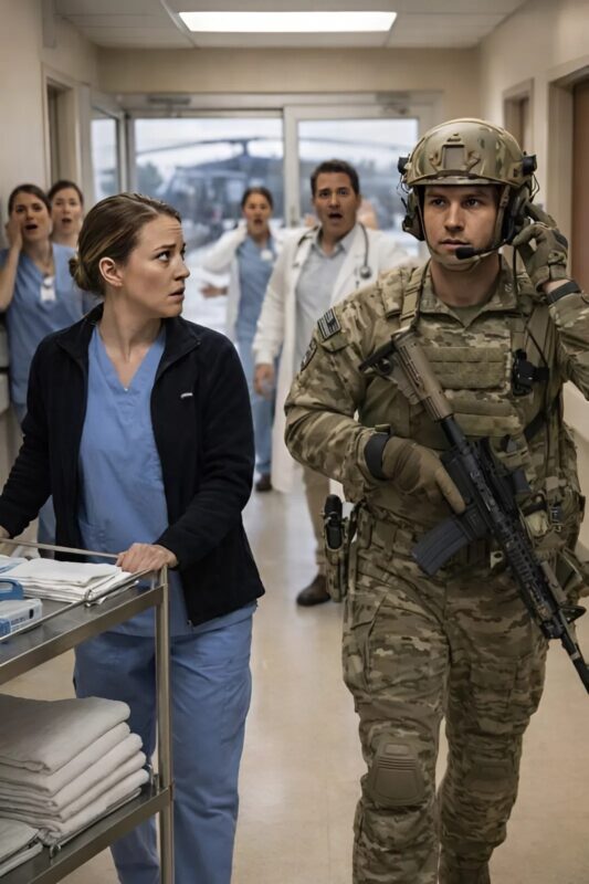 On la prenait pour une nouvelle infirmière insignifiante, sur laquelle personne ne s’attarde — jusqu’à ce qu’un hélicoptère militaire descende près de l’hôpital