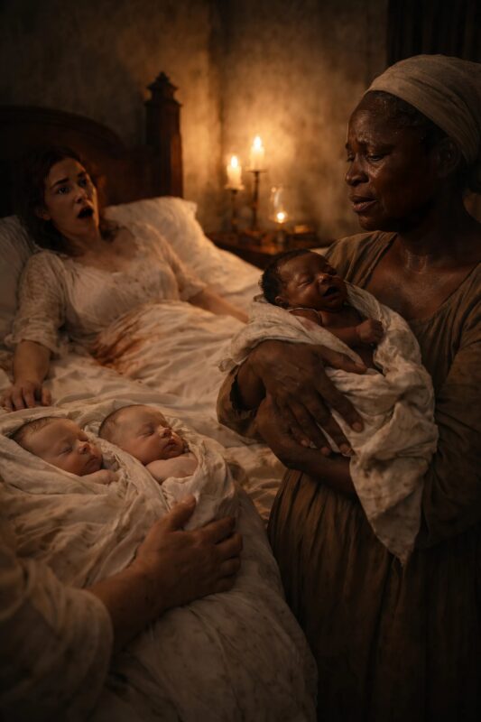 La señora donna naissance à des triplés et ordonna de se débarrasser du nourrisson à la peau sombre, mais un jour, la vérité cachée cette nuit-là revint — non pas avec des supplications, mais avec une froide rétribution, détruisant tout ce qui semblait inébranlable