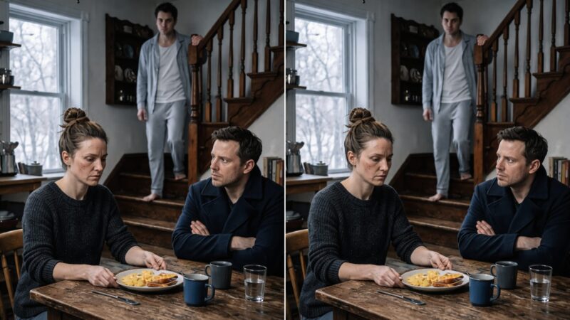 «Après m’avoir frappée, il est tranquillement descendu prendre son petit-déjeuner… mais il a soudain pâli en voyant qui était déjà assis à table et l’attendait.»