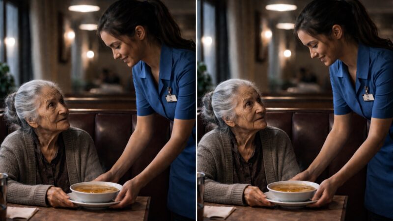 Une vieille femme est venue dans un petit café pas du tout pour manger — c’était le dernier souhait de son amie qui l’y a conduite