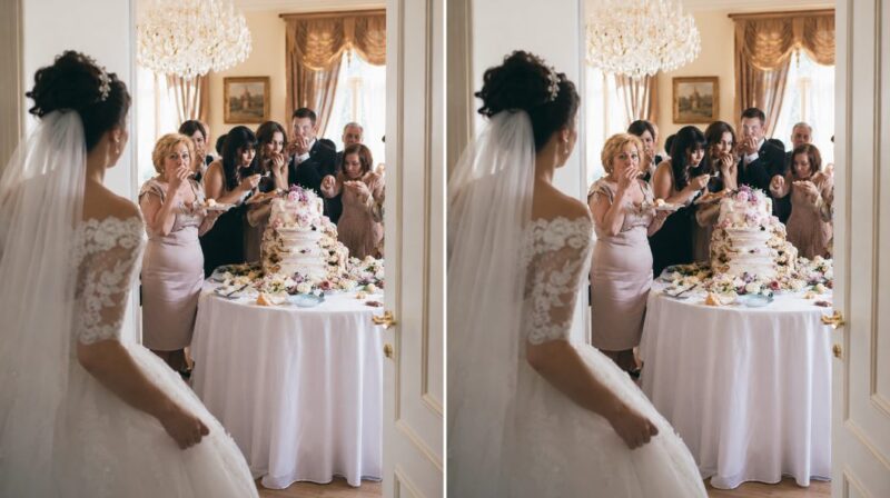 « Ton gâteau de mariage était trop délicieux, nous n'avons pas pu résister », rirent la mère de mon fiancé et ses sœurs