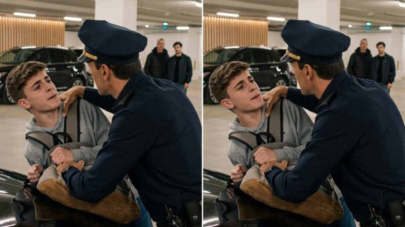 « C’est la voiture de mon père ! » criait l’adolescent tandis que le policier lui tordait violemment le bras