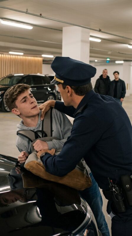 « C’est la voiture de mon père ! » criait l’adolescent tandis que le policier lui tordait violemment le bras