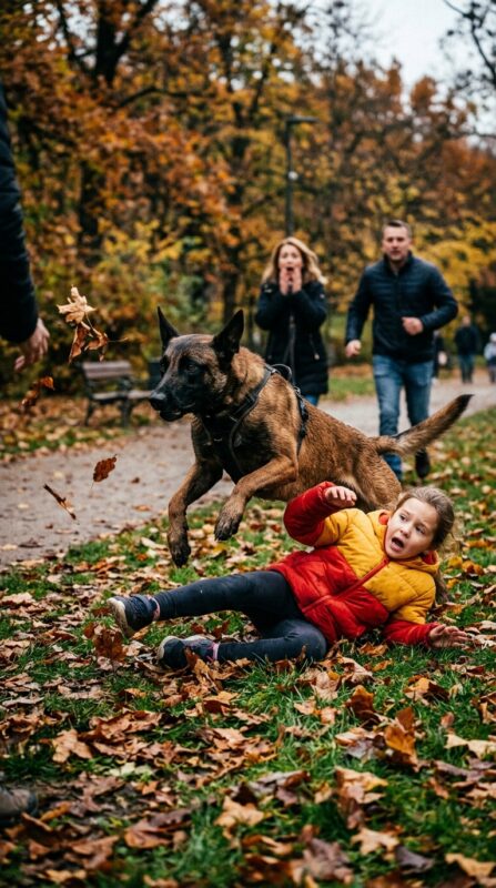 Mon chien de service, à la réputation irréprochable, a soudainement plaqué au sol une fillette de sept ans terrorisée, en plein milieu d’un parc bondé