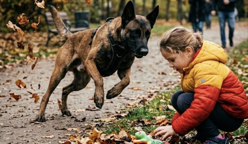 Mon chien de service, à la réputation irréprochable, a soudainement plaqué au sol une fillette de sept ans terrorisée, en plein milieu d’un parc bondé