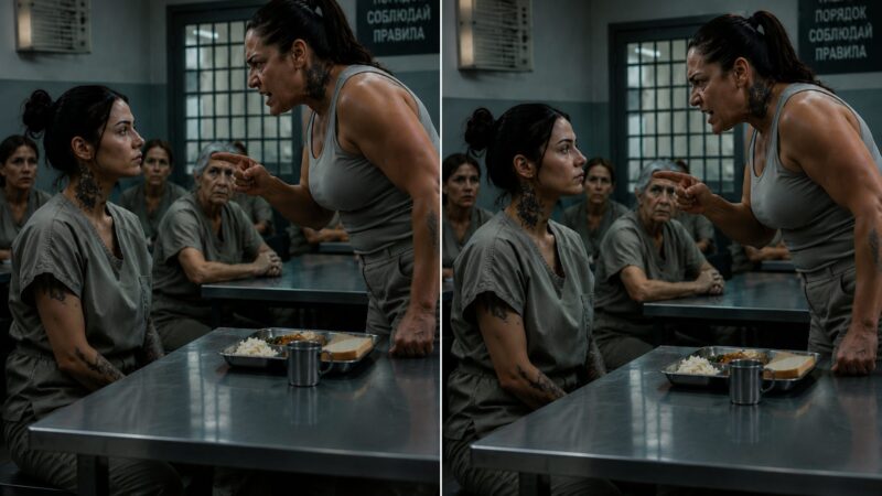 L’une des détenues les plus influentes décida immédiatement de remettre la nouvelle à sa place : en pleine cantine, elle lui arracha son plateau des mains et jeta toute sa nourriture par terre
