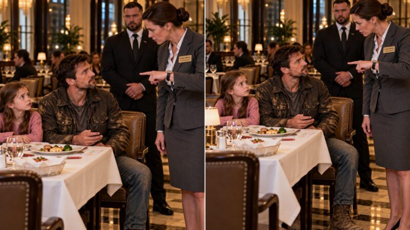 « Vous avez deux minutes pour prendre votre enfant et quitter le restaurant », dit la directrice en regardant mes chaussures sales