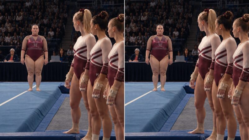 « Ça va être un spectacle ! J’espère que les tapis sous elle vont tenir le coup », lança l’une des gymnastes, et toutes éclatèrent de rire