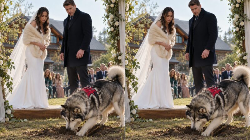 Pendant mon mariage, mon chien s’est mis à creuser furieusement la terre pendant plusieurs minutes sous un vieux chêne près de la maison que je venais d’acheter